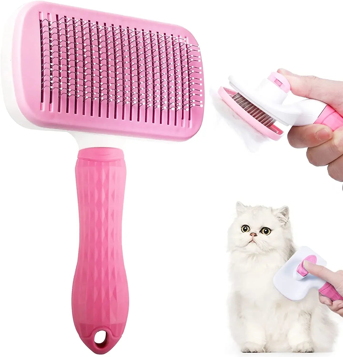 Dog & Cat Hair Remover Brush – Grooming Comb for Long Hair Pets