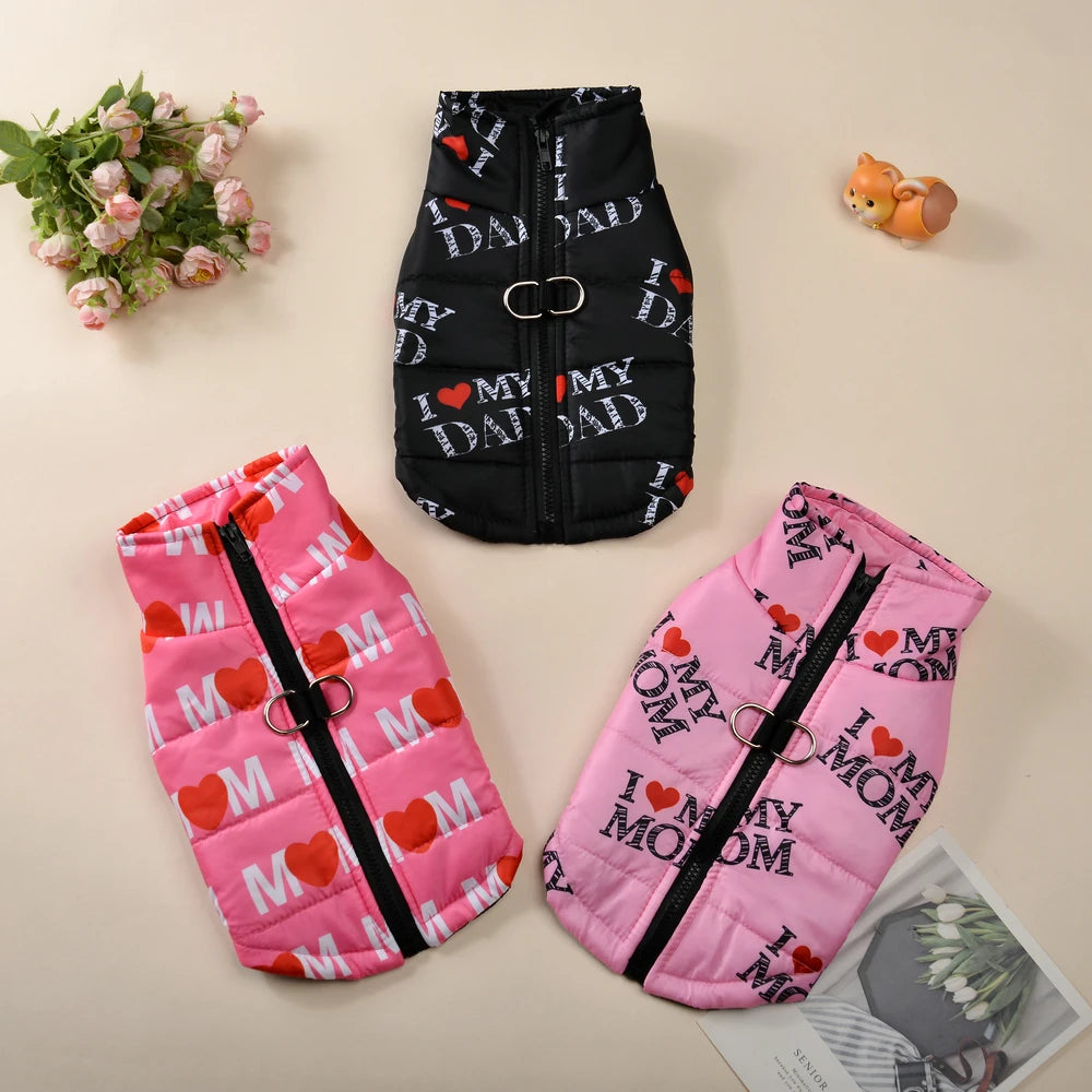 Fashion Winter Pet Jacket – Windproof Coat for Small Dogs & Cats