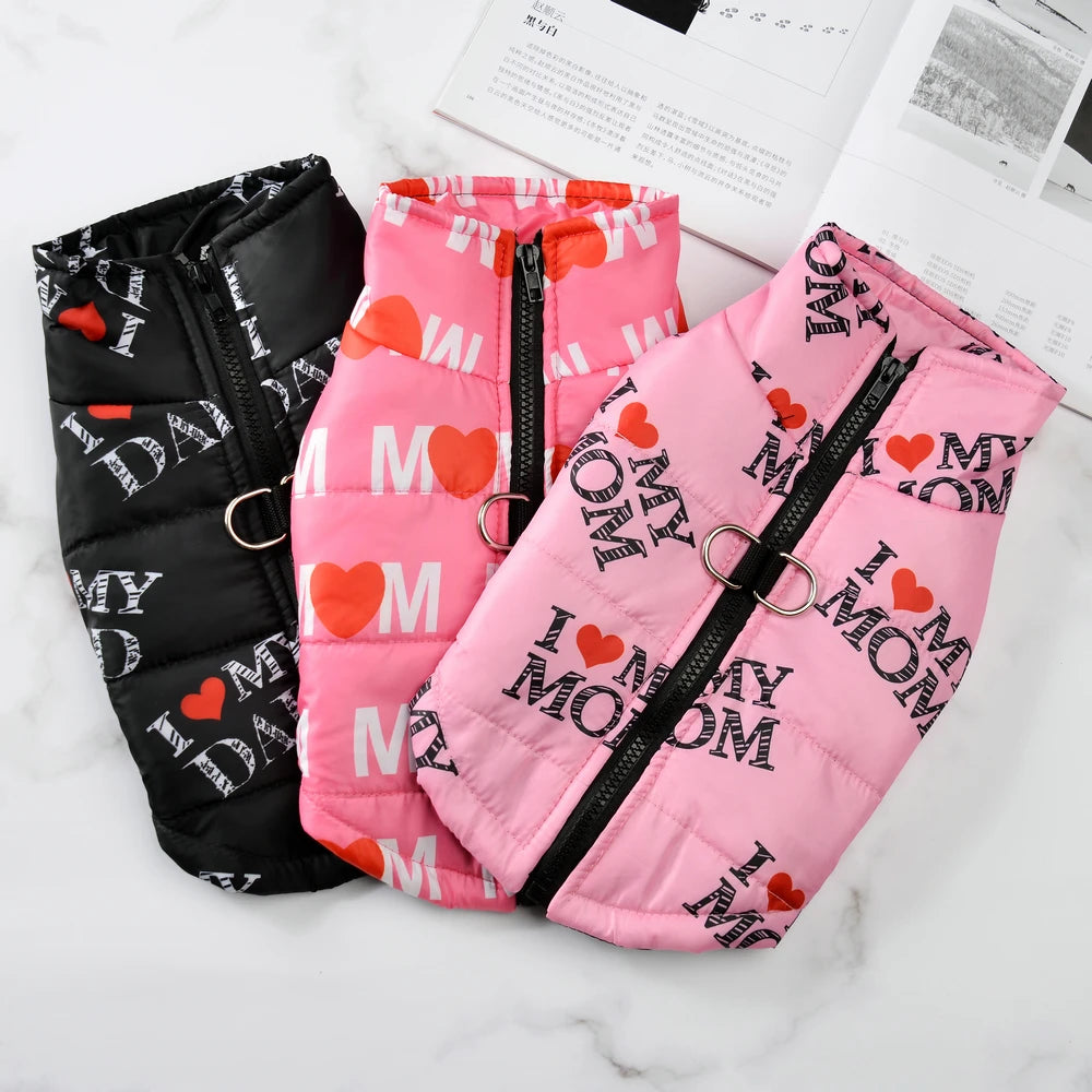 Fashion Winter Pet Jacket – Windproof Coat for Small Dogs & Cats