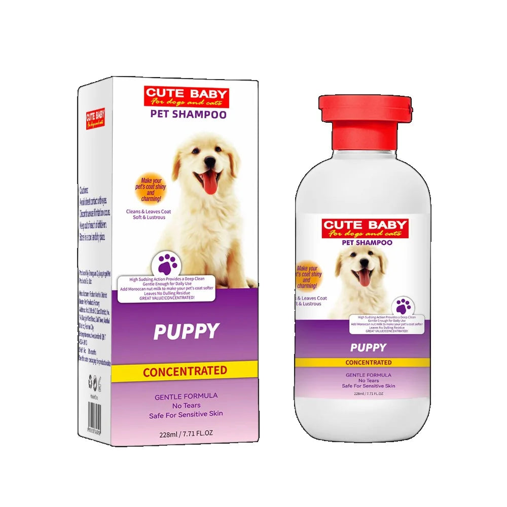 Gentle Pet Shampoo – Odor-Removing Body Wash for Dogs & Cats (228ml)