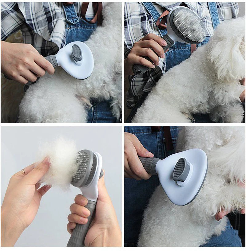 Dog & Cat Hair Remover Brush – Grooming Comb for Long Hair Pets