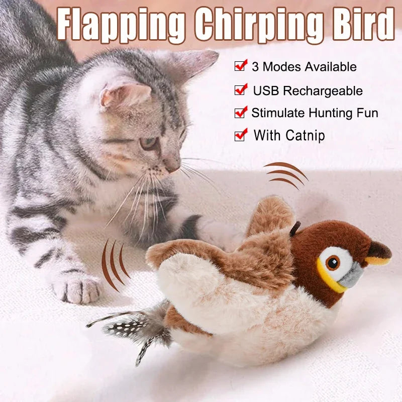 Catnip Electric Interactive Bird Toy