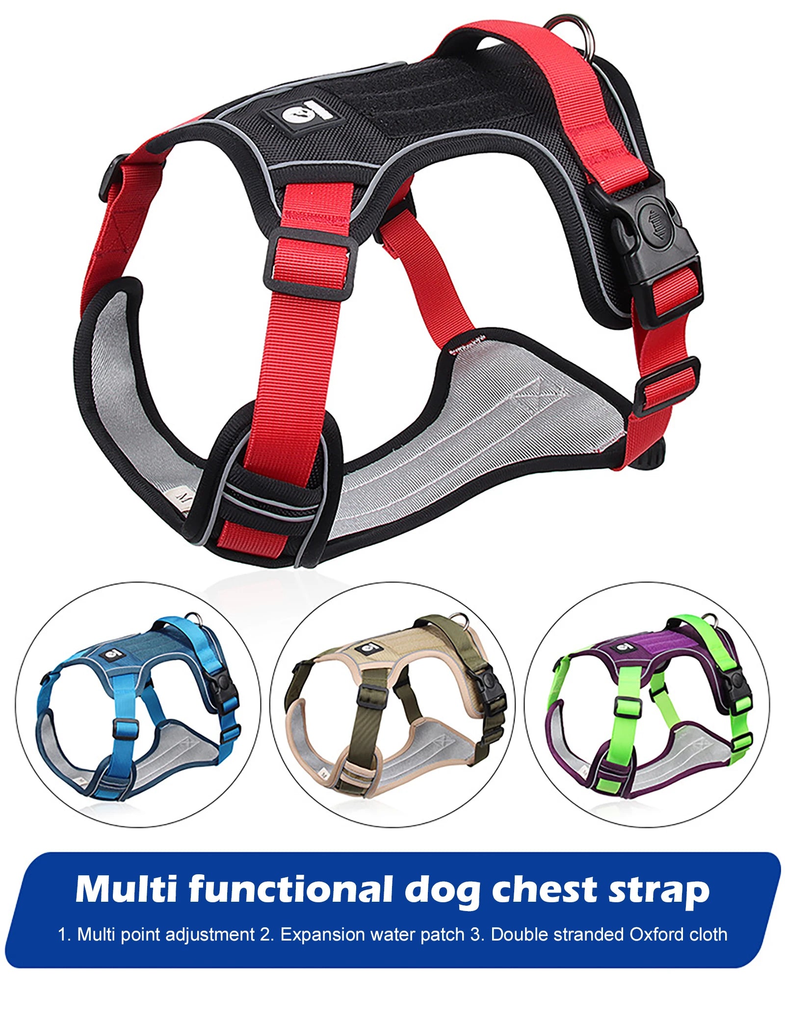 Reflective Tactical Dog Harness – Waterproof Oxford Cloth