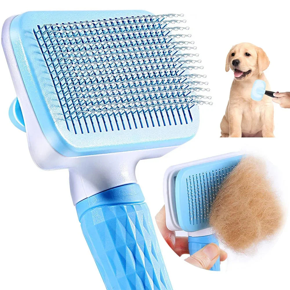 Dog & Cat Hair Remover Brush – Grooming Comb for Long Hair Pets