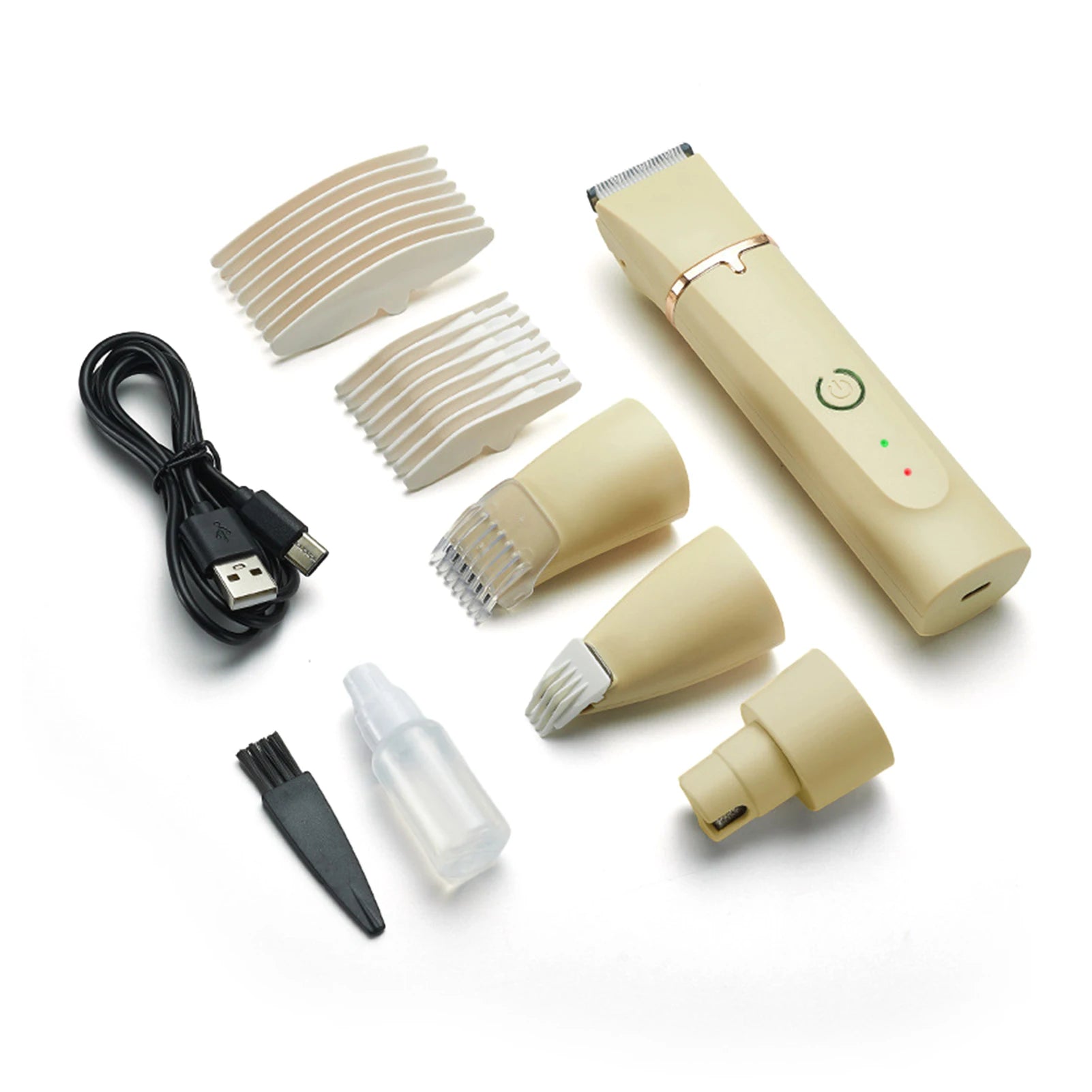 4-in-1 Electric Pet Grooming Kit – USB Rechargeable Clippers & Trimmer