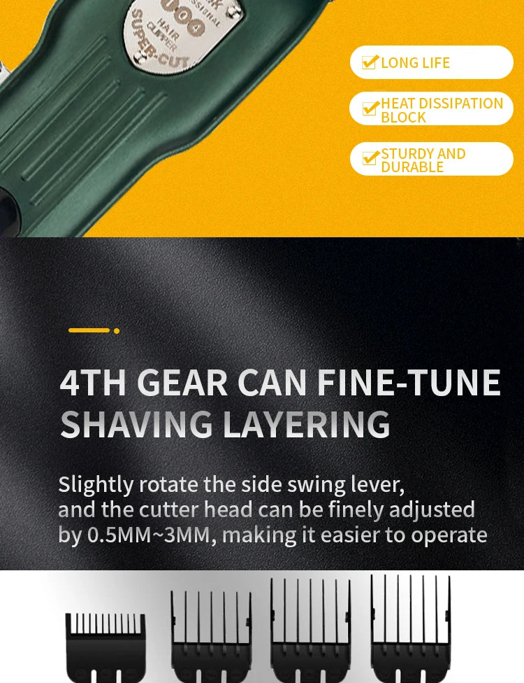 Professional Dog Hair Clipper – Rechargeable Pet Grooming Trimmer