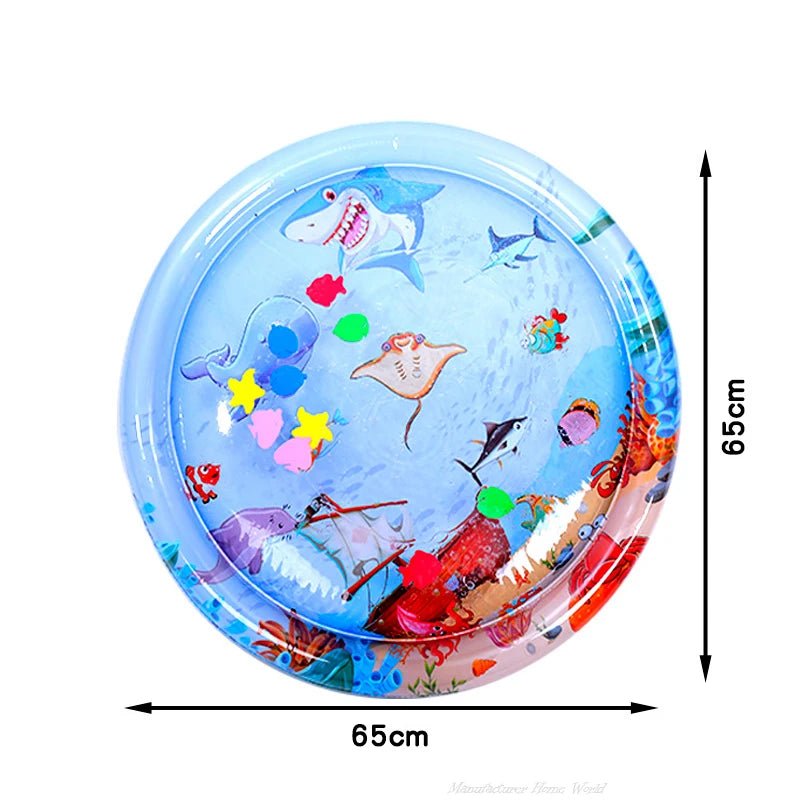 Interactive Cat Water Play Mat with Floating Fish – PVC Sensory Toy