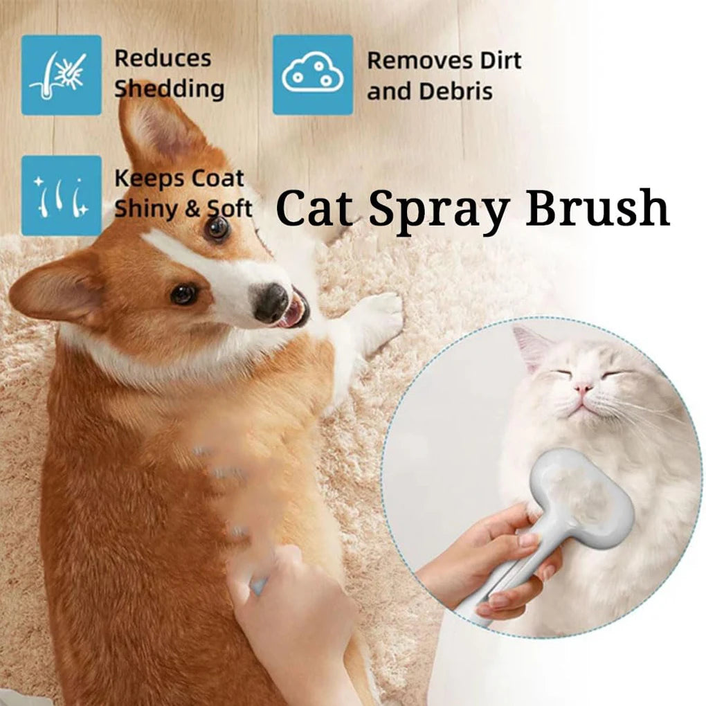 Steam Spray Dog Grooming Brush – Luxury Pet Hair Care