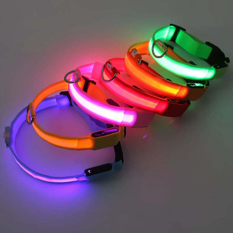 Keep Your Pet Safe at Night – 3-Mode USB LED Glow Collar for Dogs & Cats