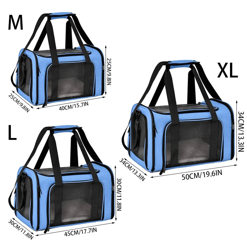 Foldable Breathable Pet Carrier Backpack – Dog & Cat Travel Bag