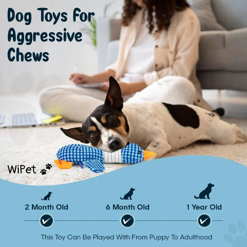 Indestructible Chew Toy – Interactive Plush for Cats & Dogs