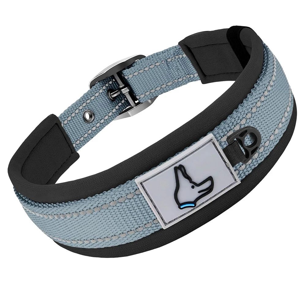 Padded Reflective Dog Collar – Heavy Duty Adjustable
