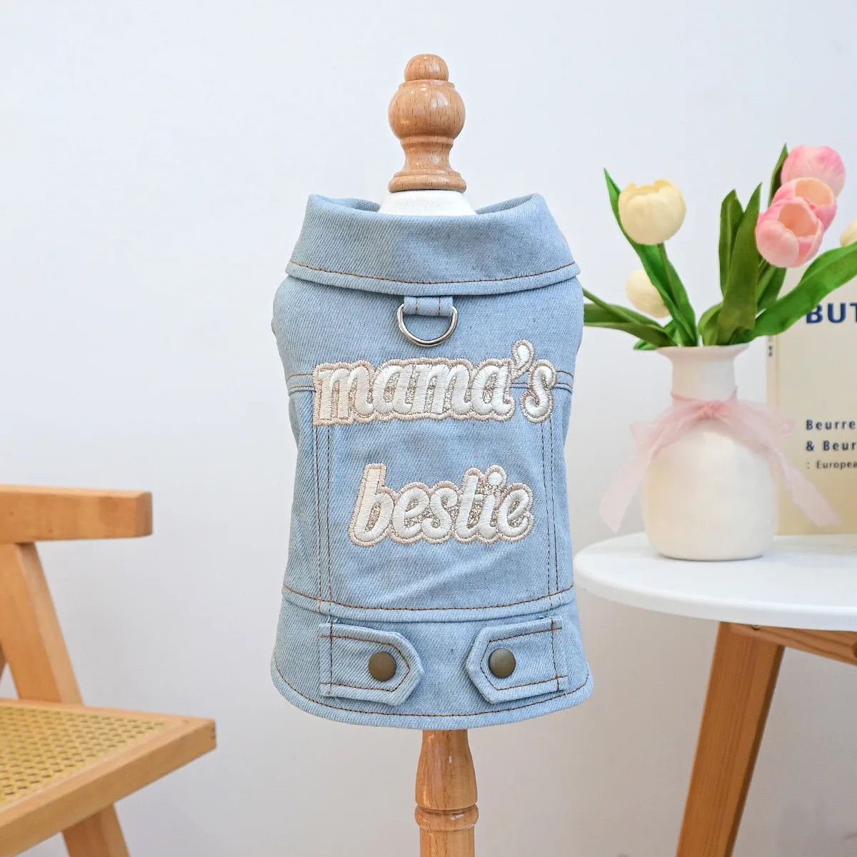 Denim Doggie Jacket – Stylish Sleeveless Jean Vest for Pets