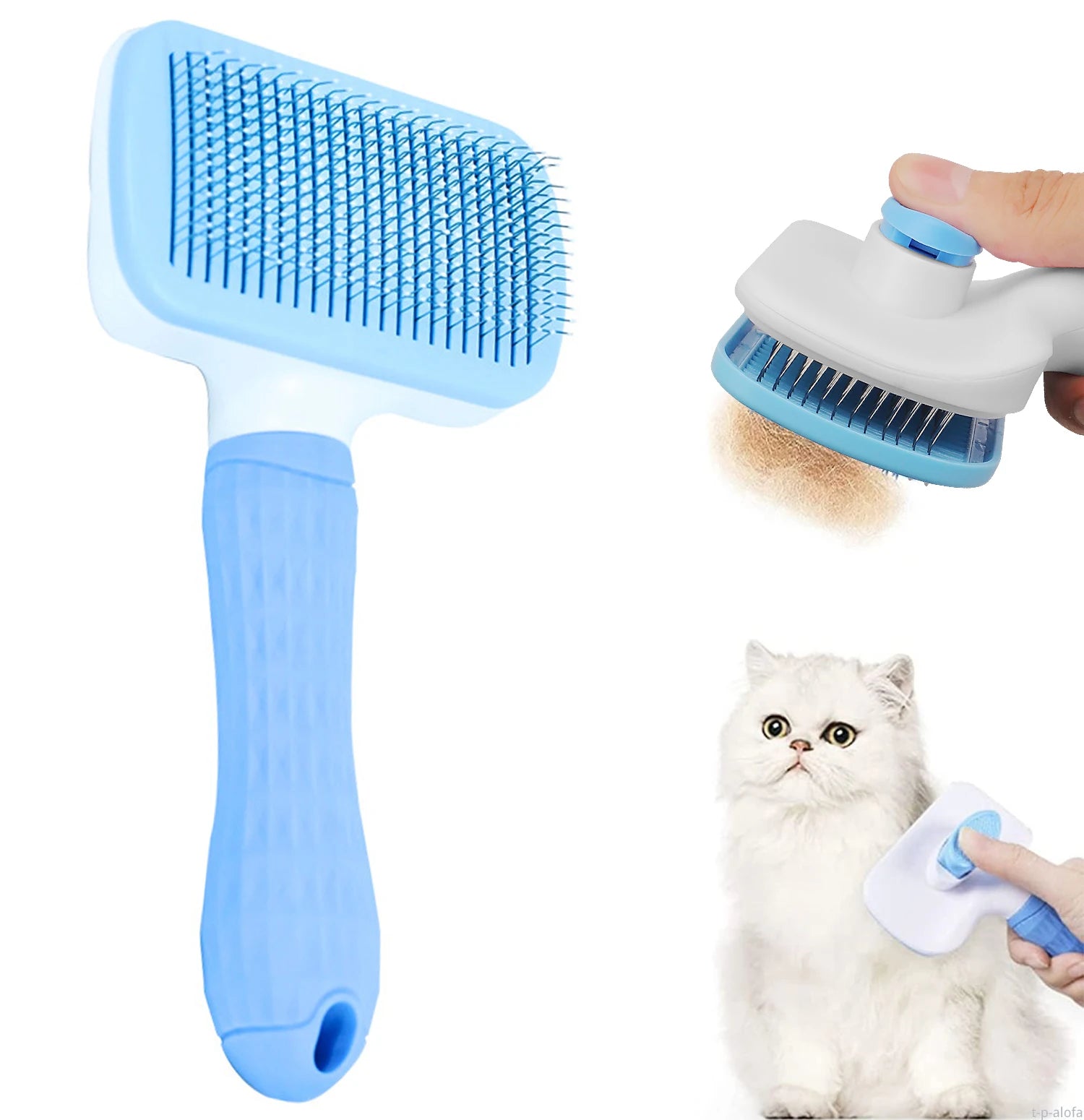 Dog & Cat Hair Remover Brush – Grooming Comb for Long Hair Pets