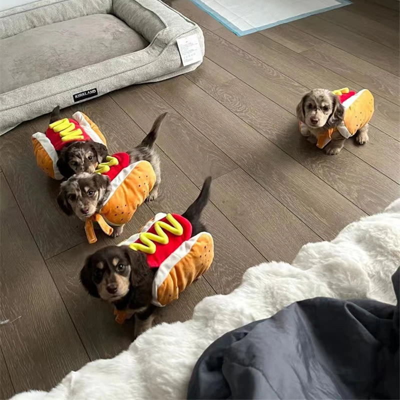 Funny Halloween Hot Dog Costume for Dogs & Cats – Adjustable Sausage Pet Outfit for Parties & Dress-Up