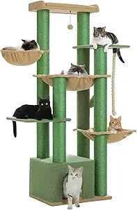 XXL Cat Tree Tower – 67" Heavy-Duty Indoor Cat Furniture with 13 Thick Scratching Posts, Super Large Perch & Cozy Spa