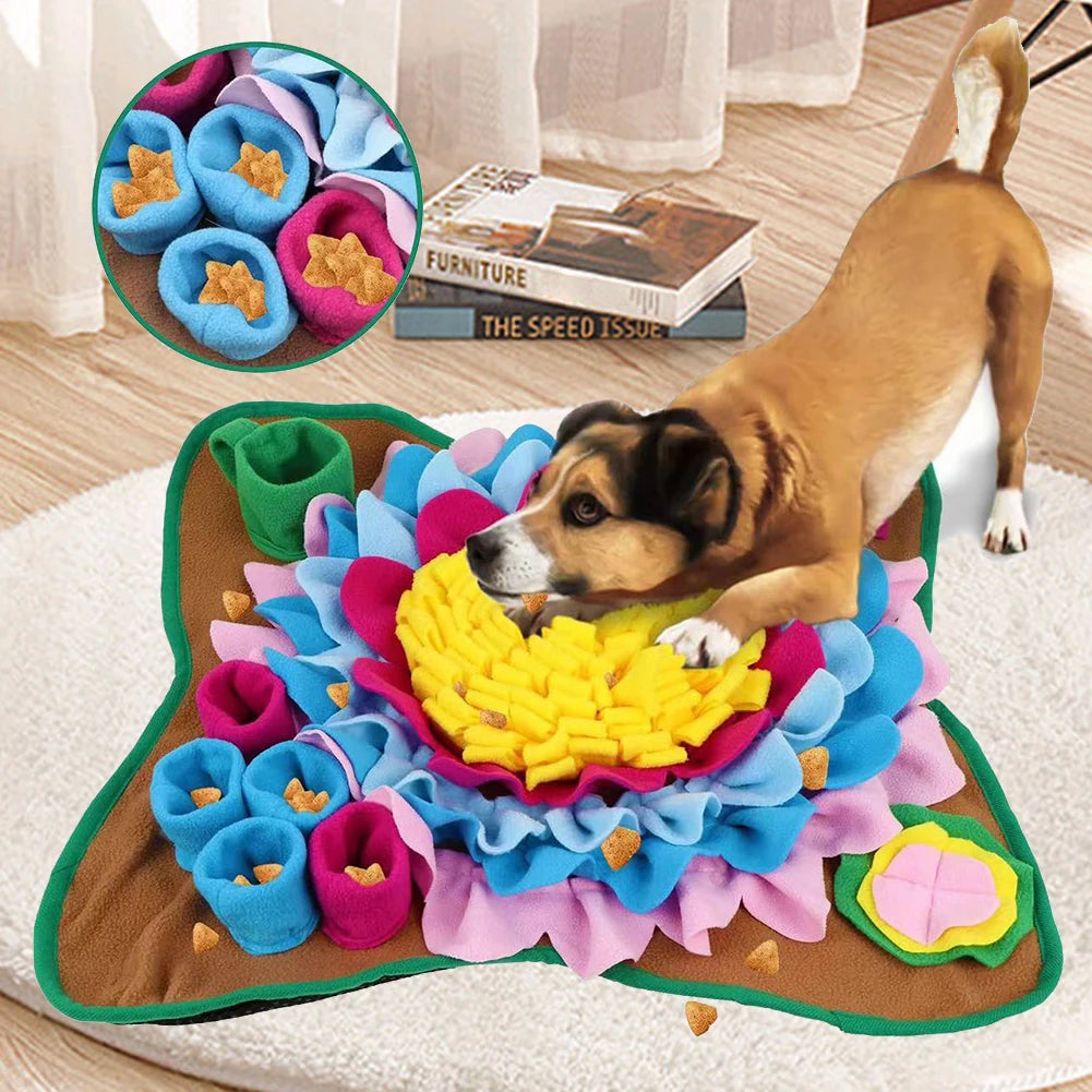 Dog Snuffle Feeding Mat – Interactive Foraging & Nose Training Slow Feeder Toy
