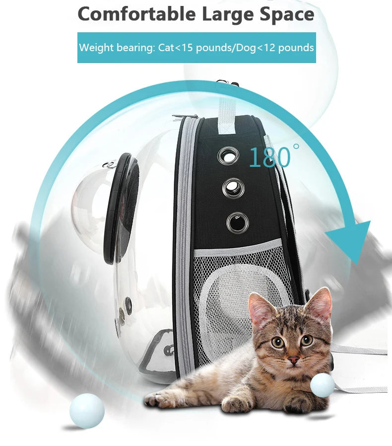 Transparent Space Capsule Pet Backpack