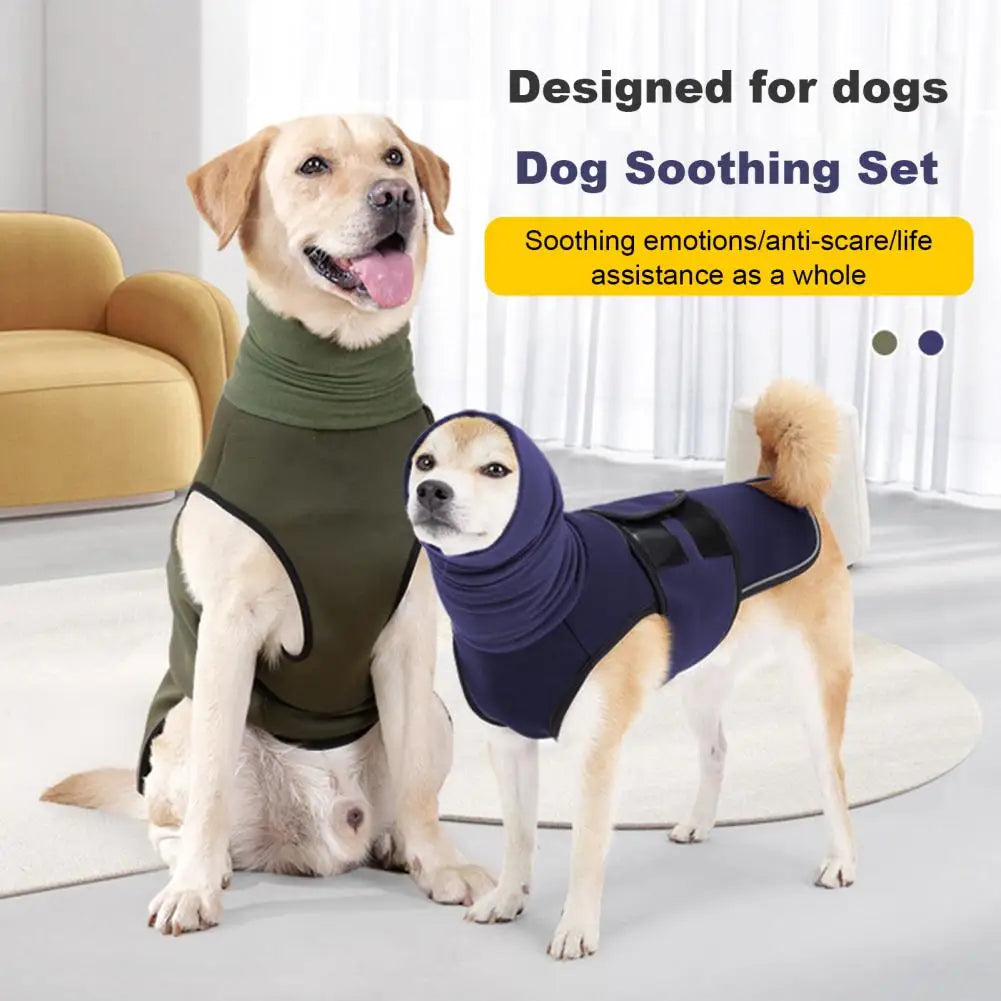 Dog Anxiety Vest – Adjustable Calming Shirt with Reflective Strips