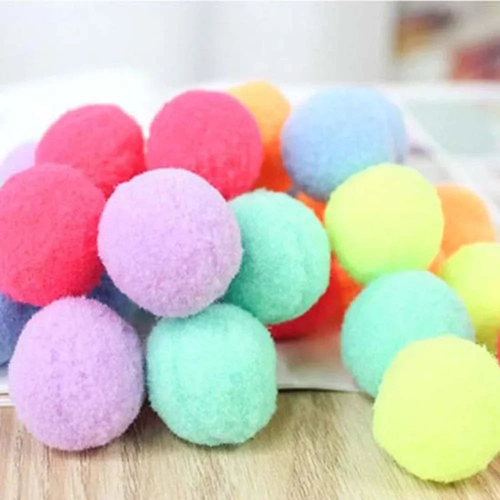 Delysia King 70pcs Plush Cat Toy Balls