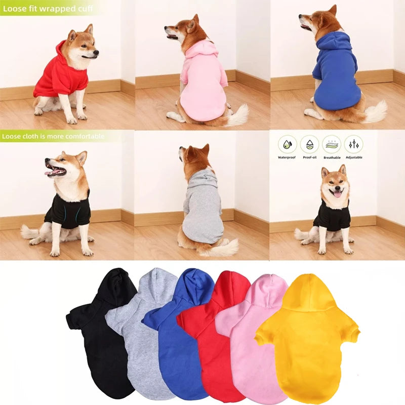 Winter Dog Hoodie Sweatshirt – Warm Sport Coat for Small to Large Dogs