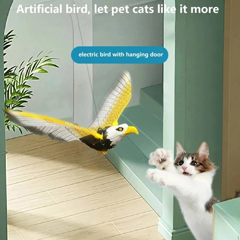 Electric Flying Bird Cat Toy – Interactive Teaser & Scratch Rope