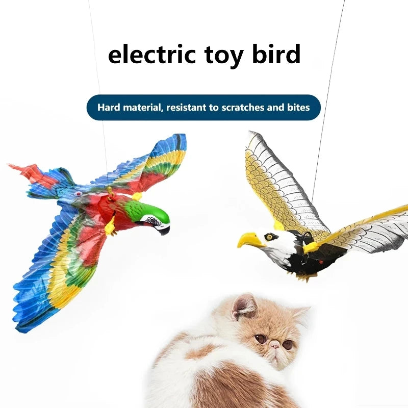 Electric Flying Bird Cat Toy – Interactive Teaser & Scratch Rope