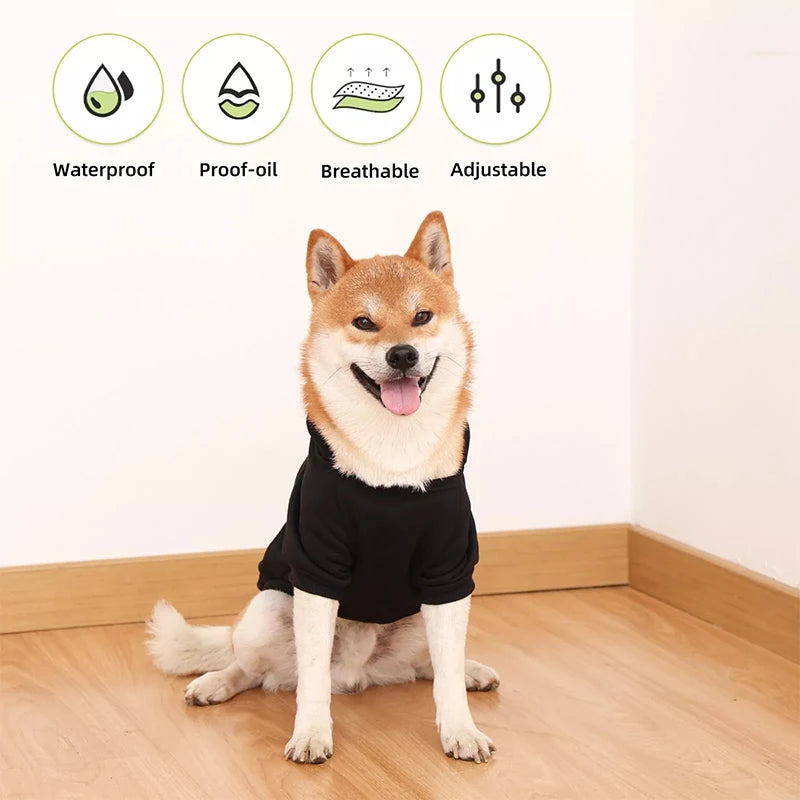 Winter Dog Hoodie Sweatshirt – Warm Sport Coat for Small to Large Dogs