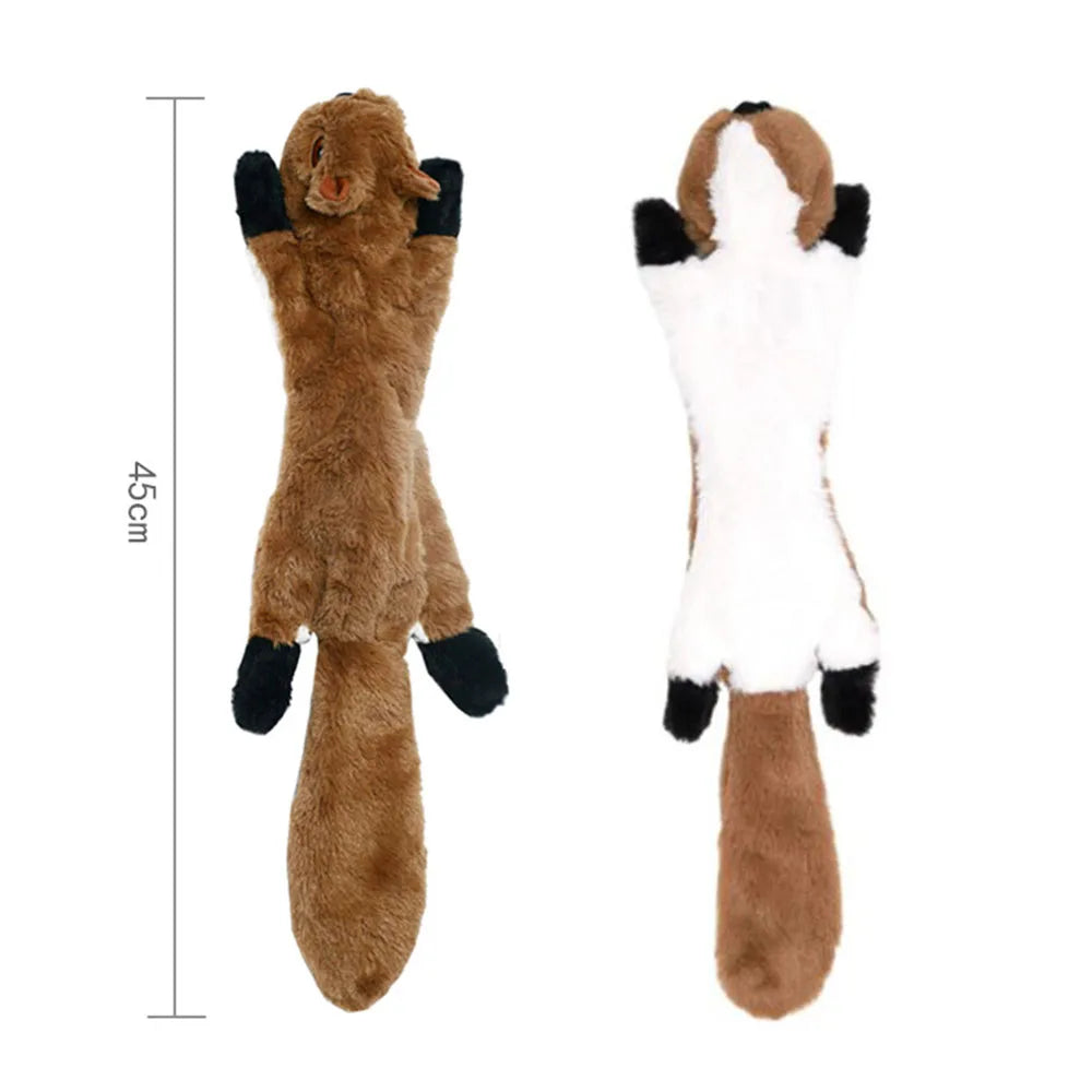 Stuffingless Squeaky Dog Toy – Durable Plush Chew Toy