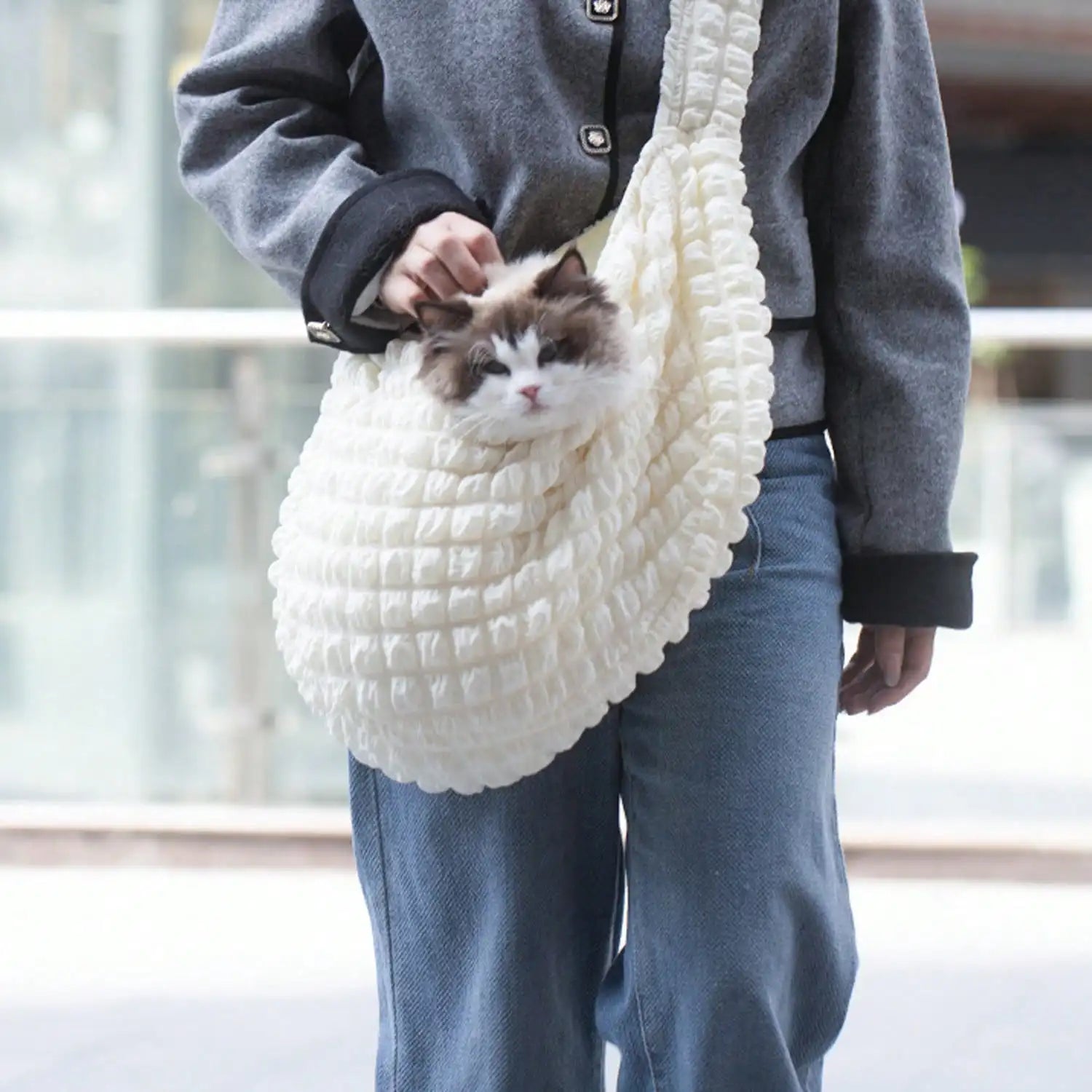 Portable Dog Backpack – Breathable Pet Carrier Bag