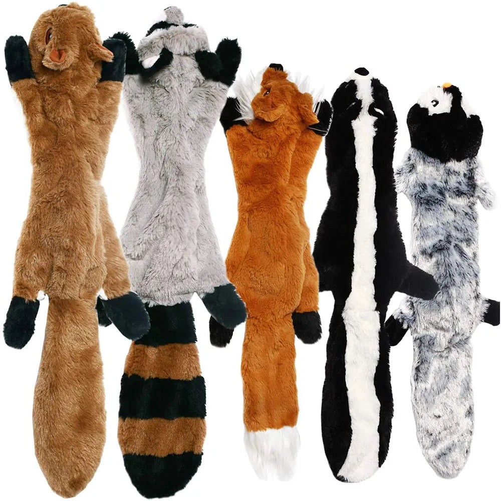 Stuffingless Squeaky Dog Toy – Durable Plush Chew Toy