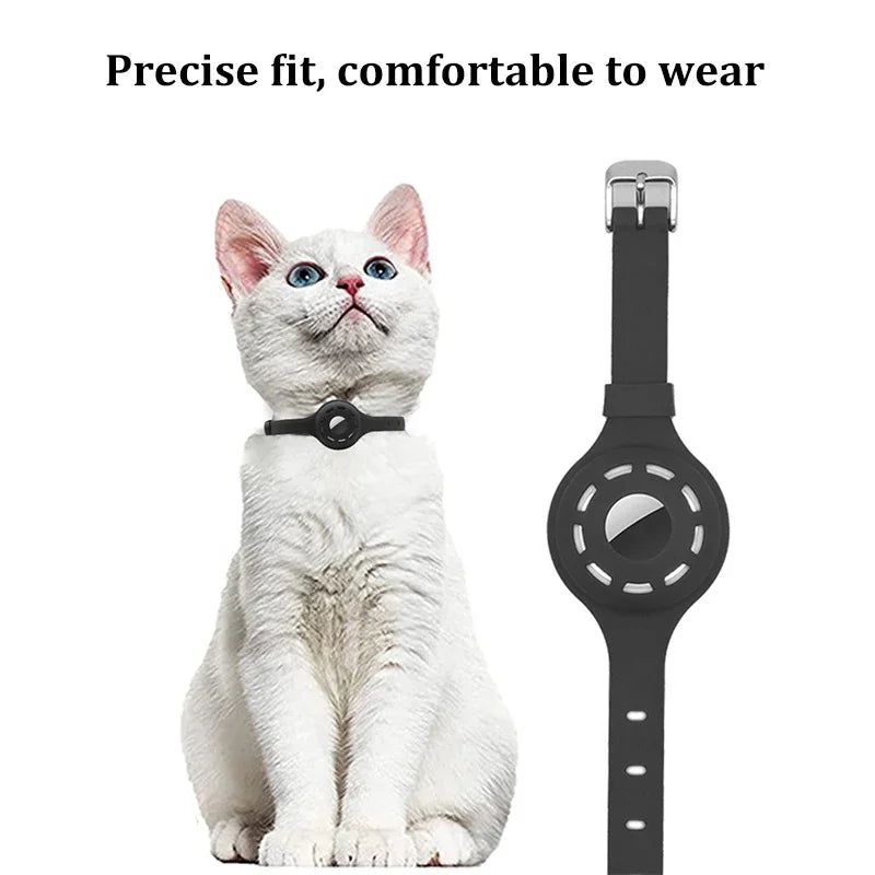 Silicone Anti-Lost Pet Collar – Adjustable for Apple AirTag