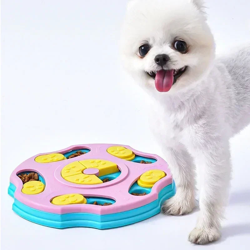 Interactive Dog Puzzle Feeder – Slow Eating IQ Training Toy & Food Dispenser