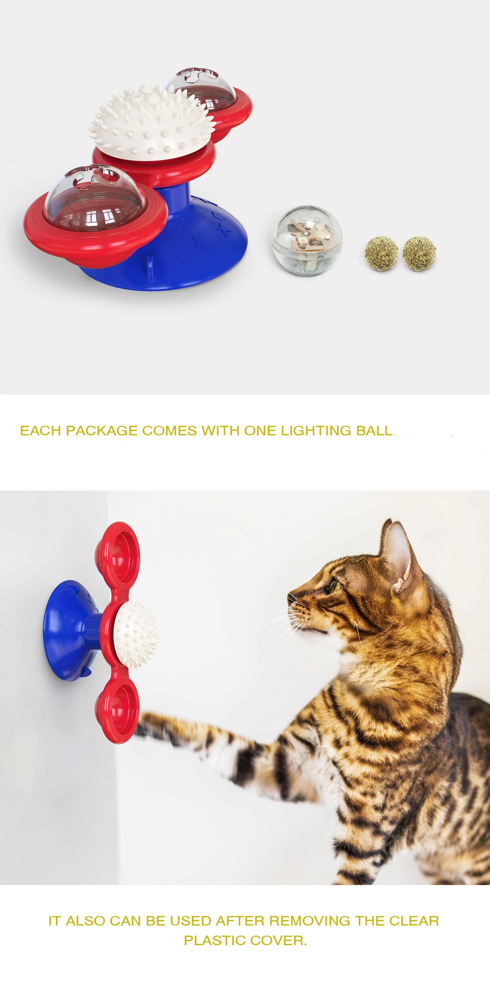 Interactive Windmill Cat Toy – Puzzle Turntable for Kittens