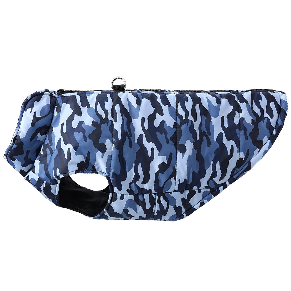 Windproof Camouflage Pet Jacket – Warm Winter Coat for Dogs & Cats