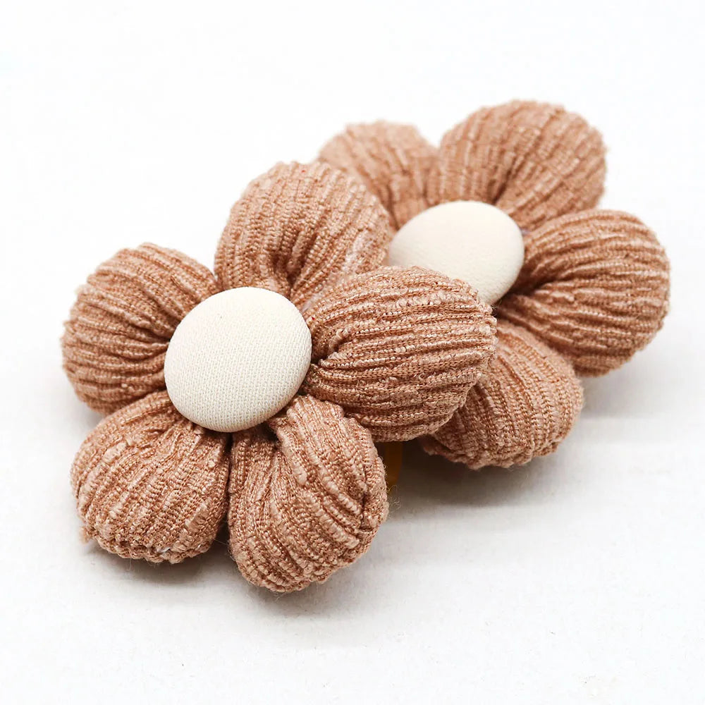 20PCS Flower Pet Hair Bows – Handmade Dog Bows with Rubber Bands for Small Dogs & Grooming Accessories