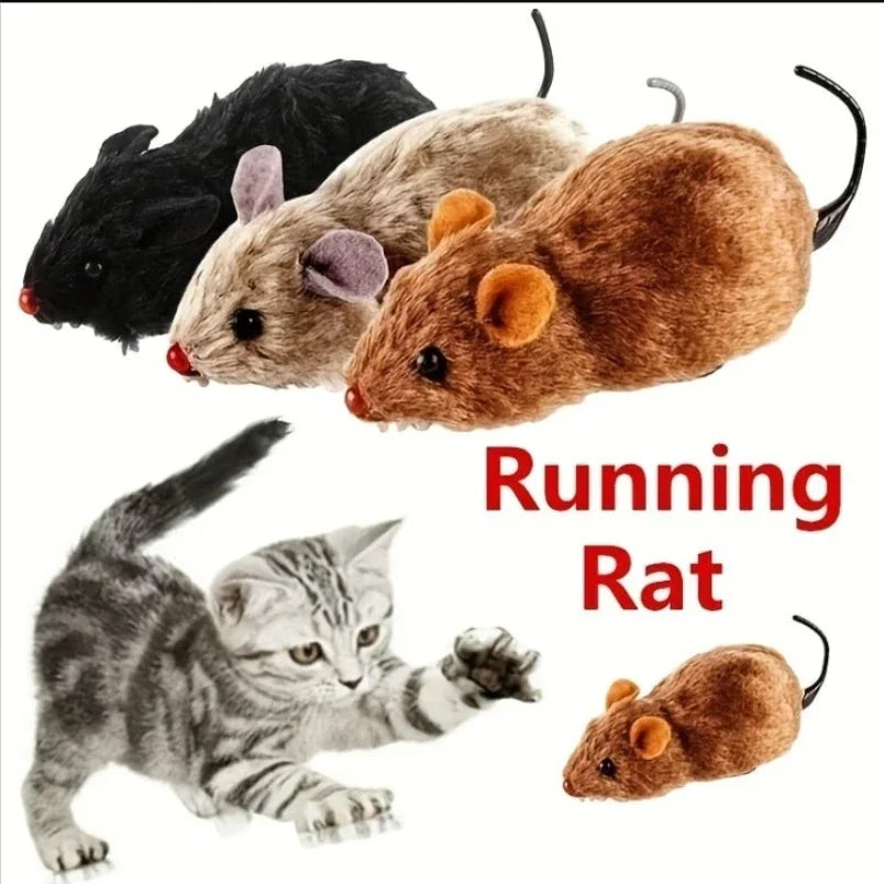 Lifelike Plush Mouse Toy – Running Rat for Cats & Dogs