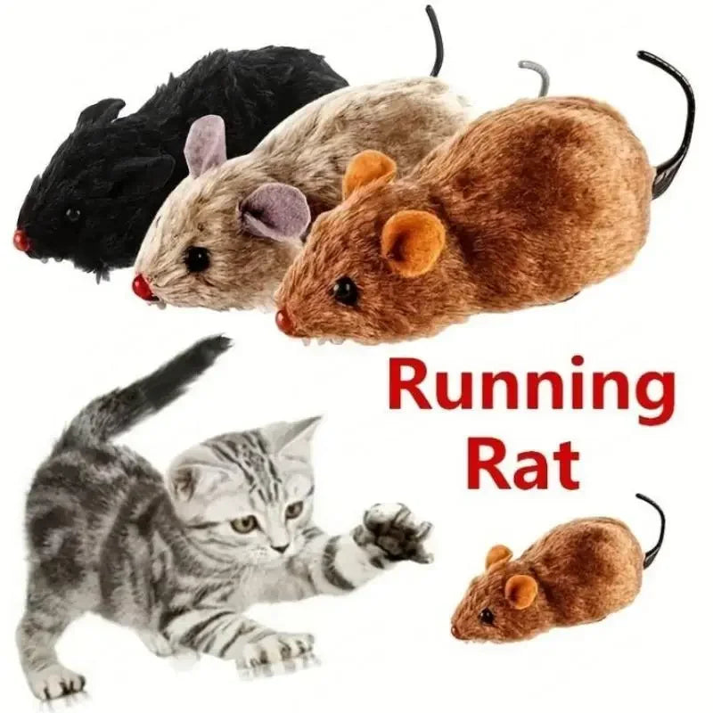 Lifelike Plush Mouse Toy – Running Rat for Cats & Dogs