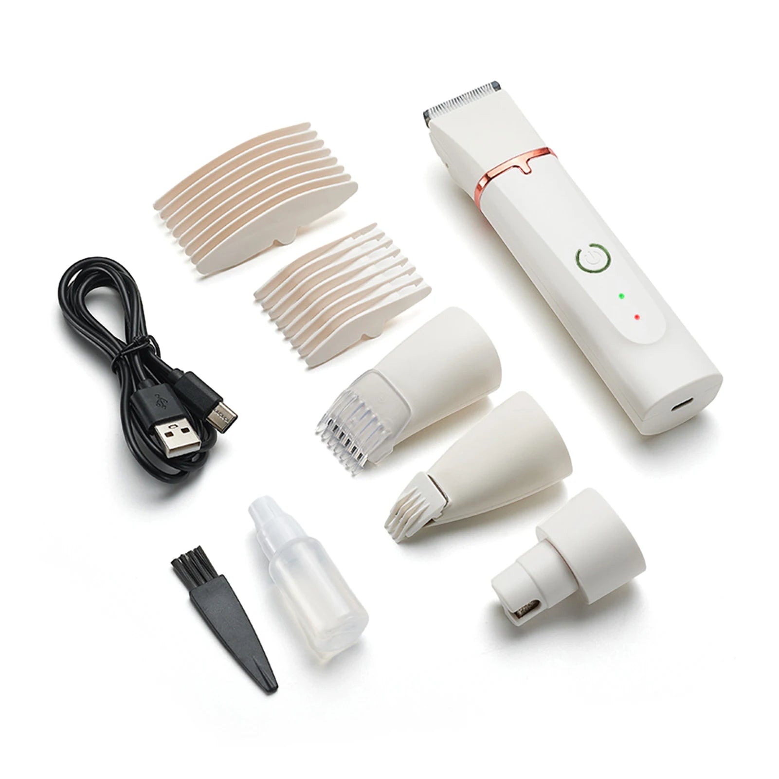 4-in-1 Electric Pet Grooming Kit – USB Rechargeable Clippers & Trimmer