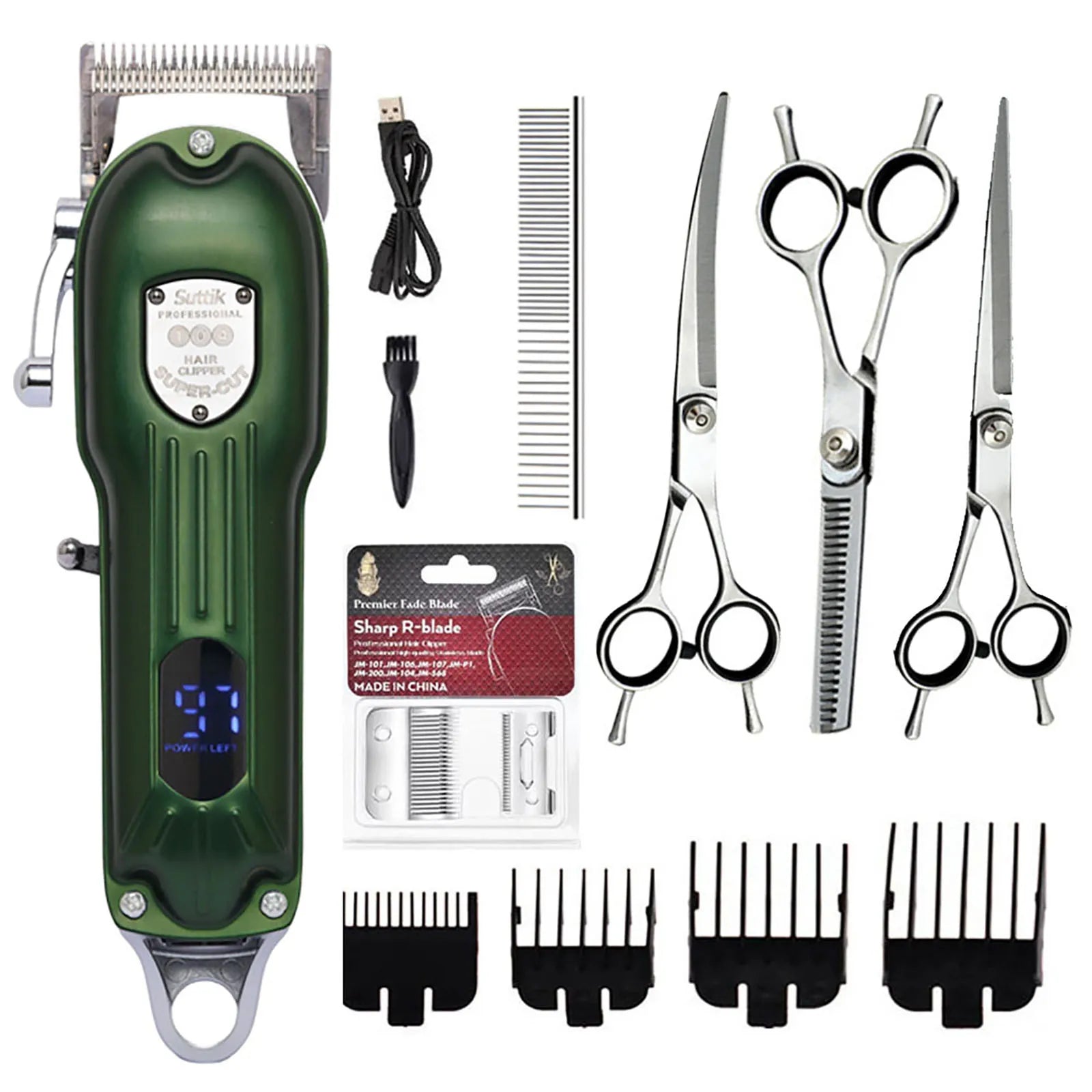 Professional Dog Hair Clipper – Rechargeable Pet Grooming Trimmer