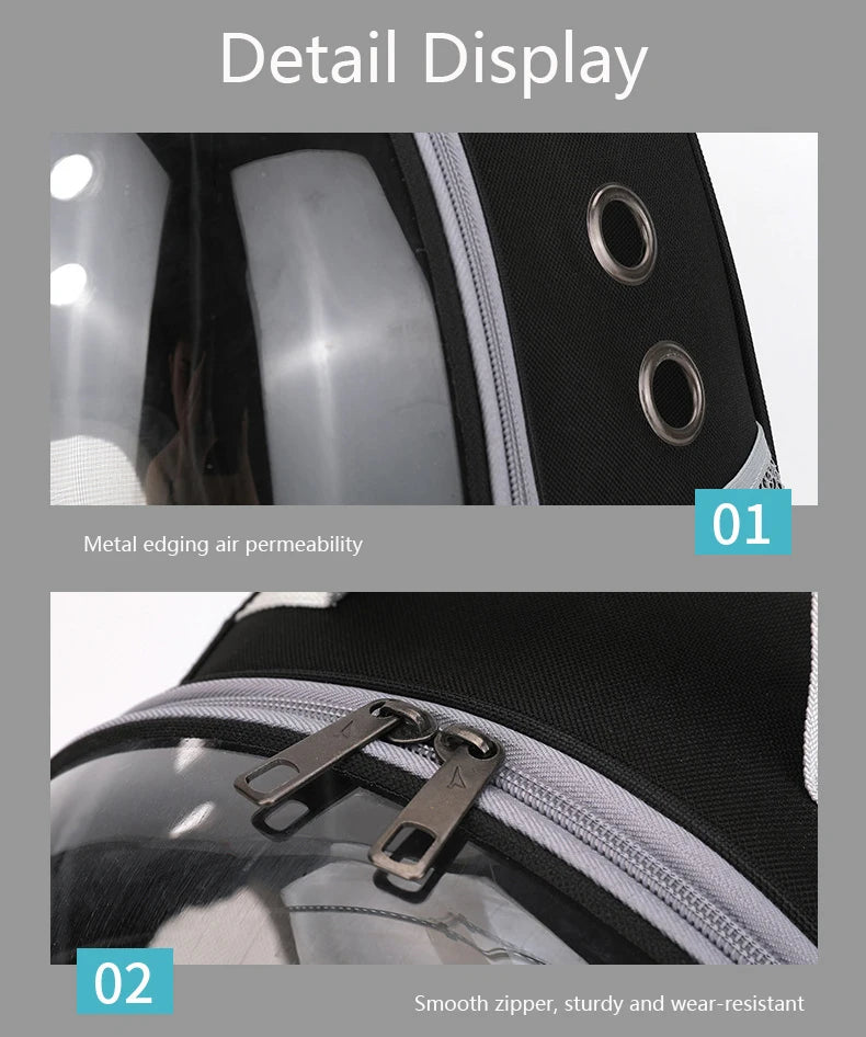 Transparent Space Capsule Pet Backpack