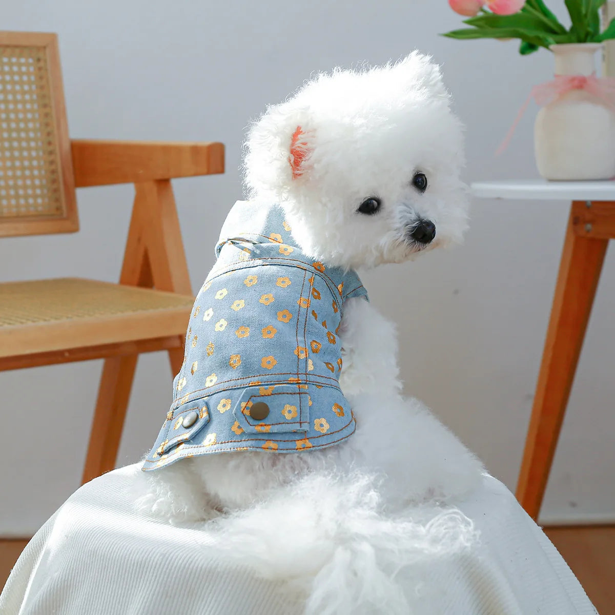 Denim Doggie Jacket – Stylish Sleeveless Jean Vest for Pets