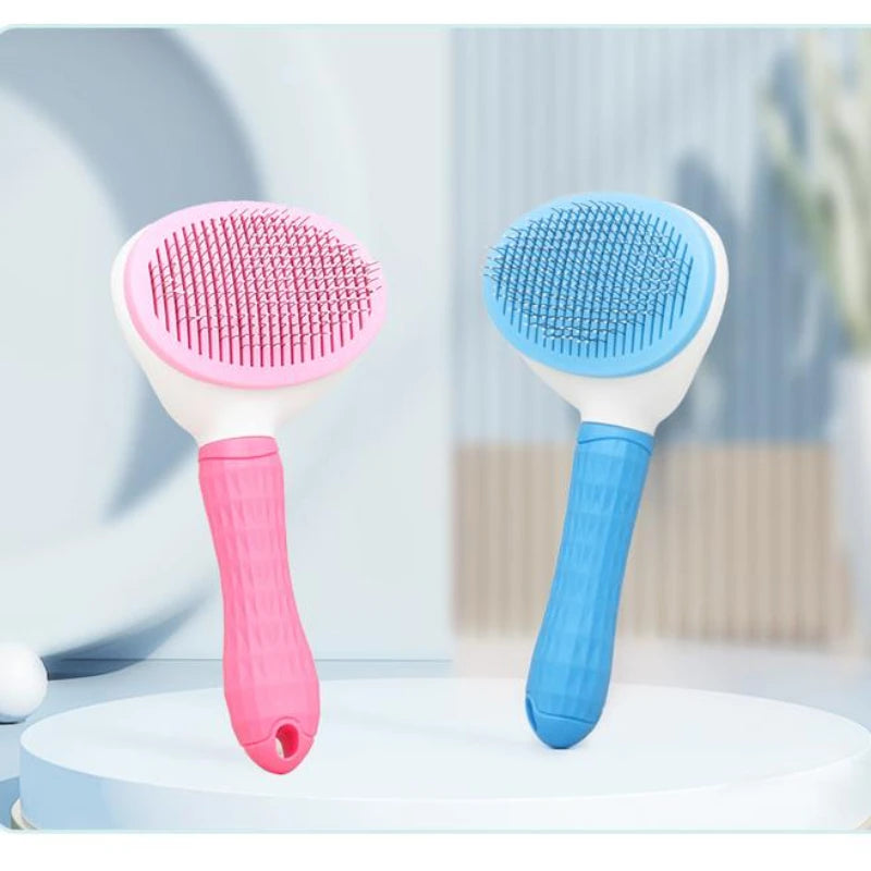 Pet Hair Removal Brush – Stainless Steel Dog & Cat Grooming Comb