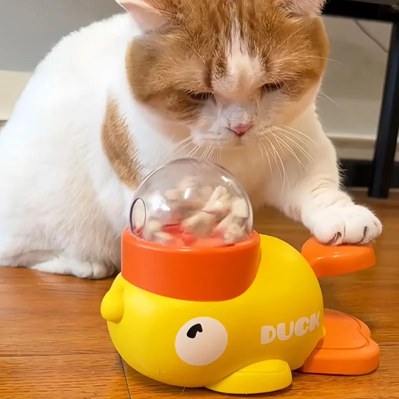 Little Yellow Duck Interactive Pet Feeder – Fun Puzzle Toy for Dogs & Cats