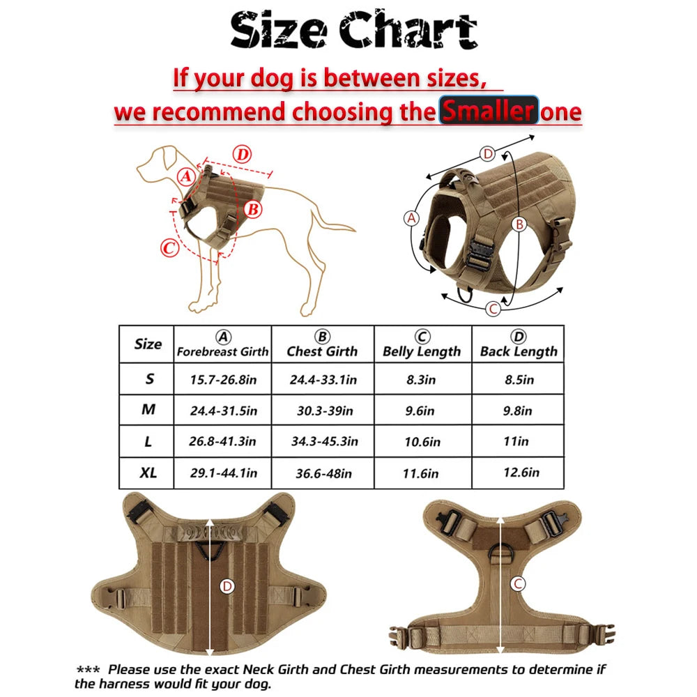 Large Dog Harness & Leash Set – Training Vest for Medium & Large Dogs