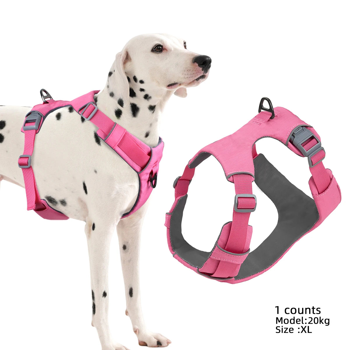 H-Type No-Pull Dog Harness – Adjustable Reflective Vest