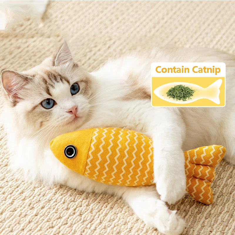 Fish-Shaped Catnip Toy Set – Interactive Cat Kicker & Chew Toys