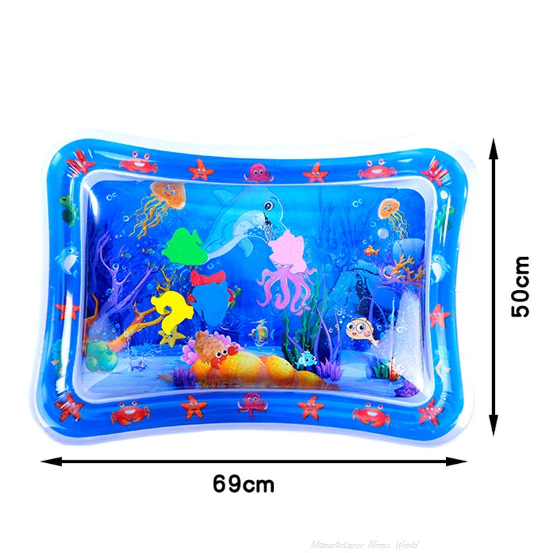 Interactive Cat Water Play Mat with Floating Fish – PVC Sensory Toy