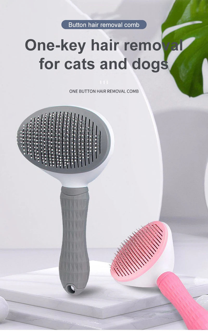 Dog & Cat Hair Remover Brush – Grooming Comb for Long Hair Pets