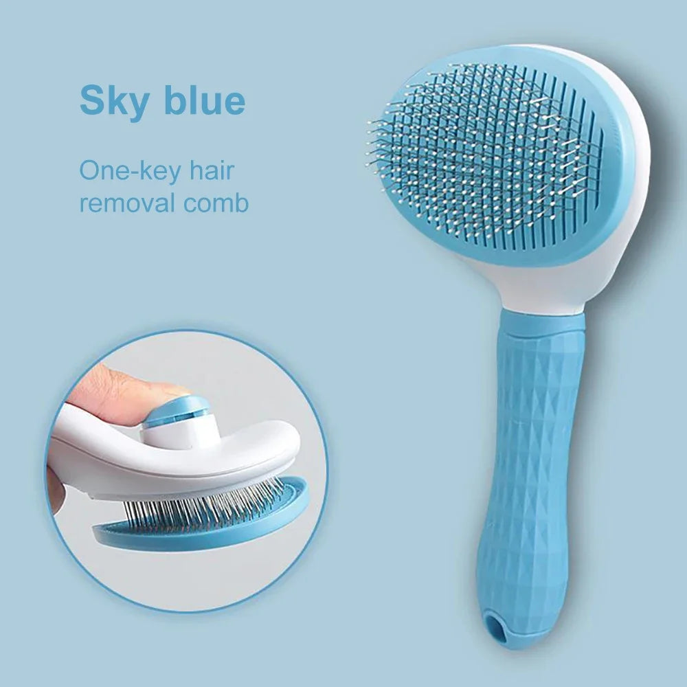 Dog & Cat Hair Remover Brush – Grooming Comb for Long Hair Pets